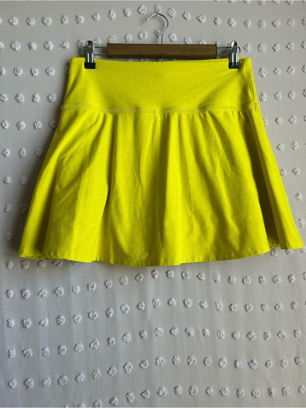 Beyond Yoga Spacedye Hot Shot Circle Skirt L Neon Yellow